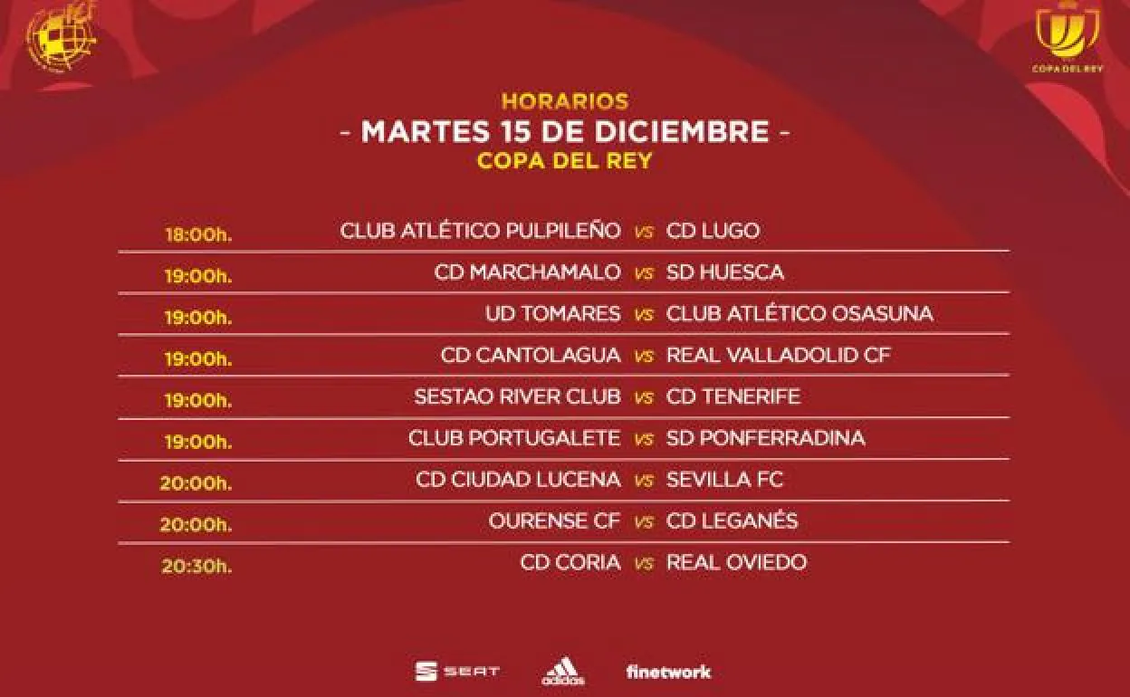 Copa del rey horarios